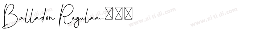 Balladon Regular字体转换